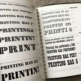 Vintage Specimen Book of Monotype Linotype Foundry Printing Types Binder 8