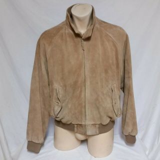 Vtg Polo Ralph Lauren Suede Leather Jacket Bomber Coat Western Country Sport Xl