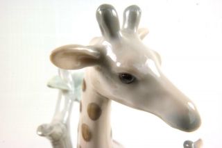 Vintage 80s Otagiri Japan Ceramic Mother Baby Giraffe Music Box Plays Born