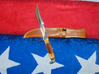 Vintage Case Xx Usa 1965 - 80 Fixed Blade Hunting Knife W/ Case Xx Sheath Near M