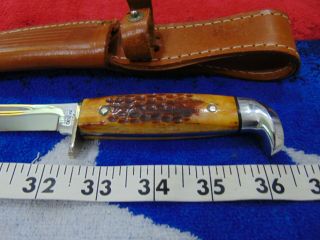 Vintage CASE XX USA 1965 - 80 FIXED BLADE HUNTING KNIFE w/ CASE XX Sheath near M 5