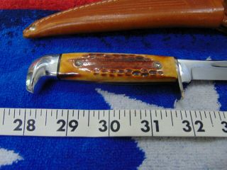 Vintage CASE XX USA 1965 - 80 FIXED BLADE HUNTING KNIFE w/ CASE XX Sheath near M 7