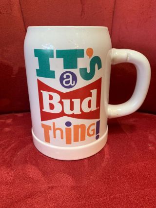 Rare 1992 Budweiser It’s A Bud Thing Stein Mug