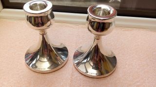 Solid Silver Candlesticks By William Adams