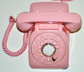 Vintage 50s 1950s Monophone Automatic Electric Princess Pink Rotary Telephone