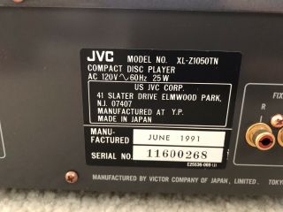 Vintage JVC XL - Z1050 CD Player In great 3