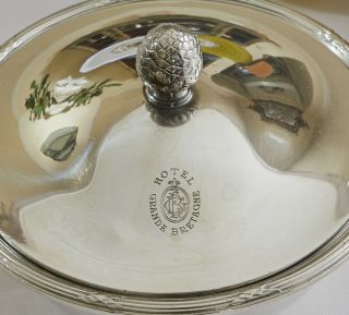 Rare Vintage Christofle Hotel Grande Bretagne,  Greece Silver Plate Serving Dish