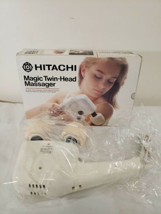 Hitachi Hvt - 350r Vintage Dual Head Two Speed Massager Full Body Vibrator