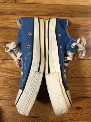 Vintage Converse Low US 5.  5 Black Label Canvas Made In USA Chuck Taylor Blue 6