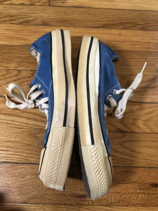 Vintage Converse Low US 5.  5 Black Label Canvas Made In USA Chuck Taylor Blue 7