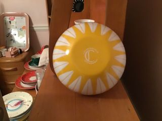 Vintage Cathrineholm Yellow Enamelware Lotus Bowl 5.  5” (14 cm) 5