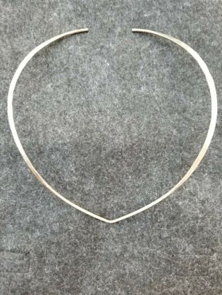 Scandinavian Sterling Silver David Andersen Choker Collar Necklace Modernist