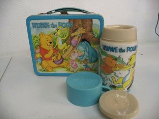 Vintage Aladdin 1967 Winnie The Pooh Metal Lunchbox With Thermos Lqqk
