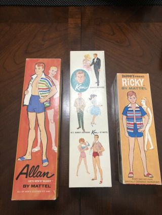 Vintage Male Barbie,  Ken,  Ricky And Allan