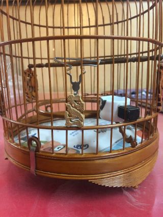 Vintage Chinese Bamboo Bird Cage