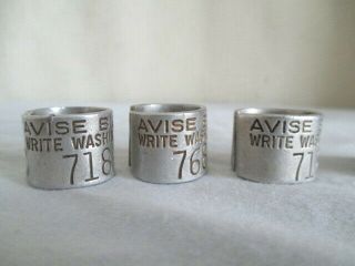 5 Avise Bird Bands Washington D.  C.  Vintage Hunting Duck/Goose 2