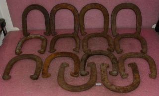 14 Vintage Horse Shoes Pitching Throwing Game.