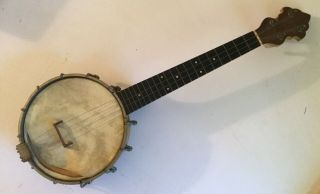 Vintage 1920’s Weymann 4 String Wood Mandolin Banjo Banjolin