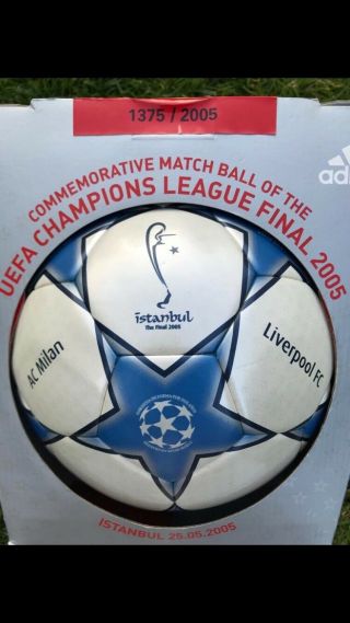 Rare Adidas Champions League Ball.  New/sealed.  2005 Instanbul/Liverpool 2