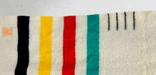 Great Vintage Hudson ' s Bay Wool Blanket 4 Point / 86 