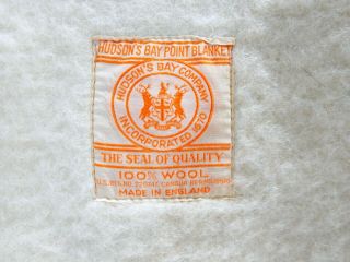 Great Vintage Hudson ' s Bay Wool Blanket 4 Point / 86 