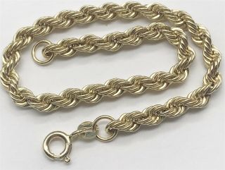 Vintage Ladies Solid 9ct Gold Celtic Rope Twist Twisted Bracelet
