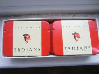 Vintage Trojans Condom 4 Tins and box 2