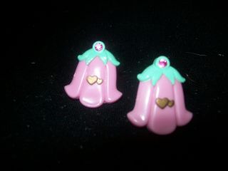 EUC 100 Complete Vintage Polly Pocket Magic Wishing Bell Earrings 1992 (Pink) 2