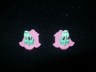 EUC 100 Complete Vintage Polly Pocket Magic Wishing Bell Earrings 1992 (Pink) 4