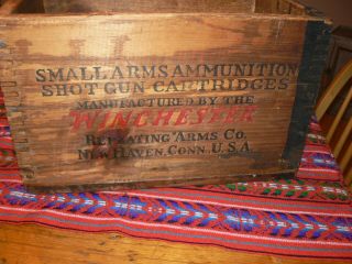 Rare Vtg.  Winchester Dovetail Box Small Arms Ammo 500 Shotgun Cartridges 2 5/8