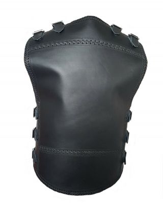 Men ' s 3MM Heavy Duty Robust Vintage Club Motorcycle Leather Vest 2