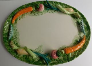 Vintage Fitz Floyd Large Oval Pig Vegetable Platter French Market 18 