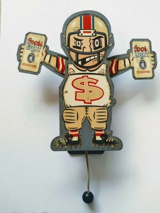 Extremely Rare Vintage Coors Light Football Player Bell Ringer Wall Mount
