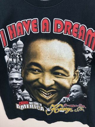 Vintage Martin Luther King I Have a Dream Double Sided T - Shirt Men ' s Large L Rap 2