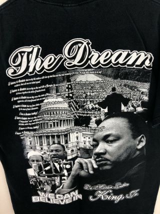 Vintage Martin Luther King I Have a Dream Double Sided T - Shirt Men ' s Large L Rap 4