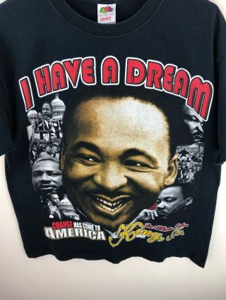 Vintage Martin Luther King I Have a Dream Double Sided T - Shirt Men ' s Large L Rap 7