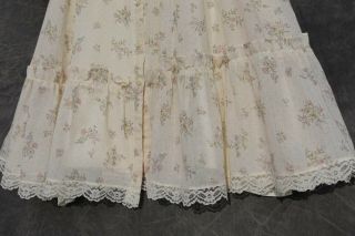 GUNNE SAX Vintage Edwardian Prairie Victorian Boho Dress Sz 9 Lace Satin Floral 3