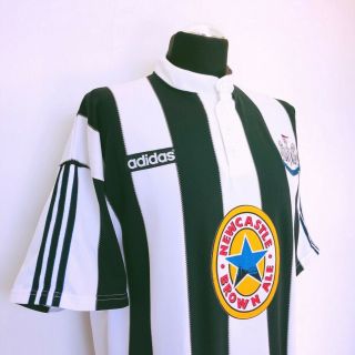 GINOLA 14 Newcastle United Vintage Adidas Home Football Shirt 1995/97 (XXL) 5