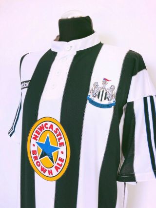 GINOLA 14 Newcastle United Vintage Adidas Home Football Shirt 1995/97 (XXL) 6