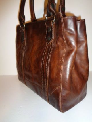 Frye DB138 Melissa Tote,  Antique Pull Up Dark Brown Leather NWT $398 5