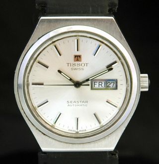 1972 Tissot Seastar Automatic Mens Day Date Watch Cal.  2571 Swiss Luxury Vtg 70s