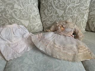 Antique Lace Doll Dress for French Jumeau Bru or German Kestner Doll 2