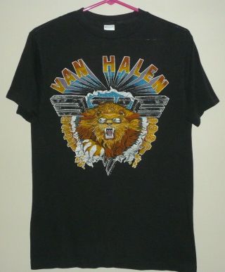 Van Halen Vintage 1982 T Shirt Sz Large Diver Down / Hide Your Sheep Tour Rare