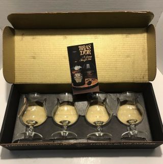 Vintage Hennessy Crystal Snifter 12 Oz Cognac Brandy 4 Glasses Made In France