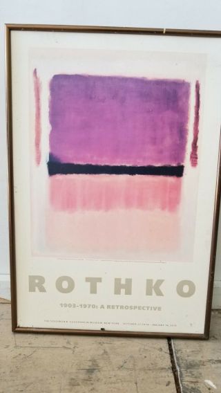 Vintage Mark Rothko Abstract Lithograph Print Exhibition Poster 1949