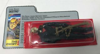 Gi Joe Destro (1988),  File Card Misp In Package Arah Vintage Cobra