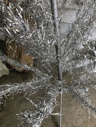 Aluminum Christmas Tree 4 Foot Vintage Silver 34 branches Complete 4