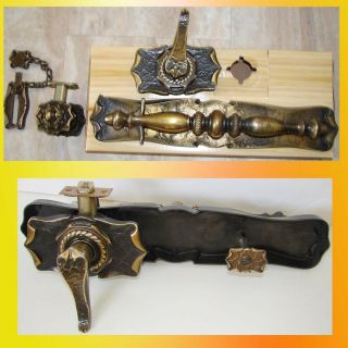 Vintage Amerock Carriage House Entry Door Set Antique Brass 1970’s With Keys