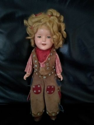 Vintage Composition Ideal Shirley Temple Dolls Cowboys Outfits
