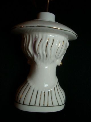 RARE Vintage IRICE Lady Head Bust Ceramic Figurine Perfume Atomizer Sprayer 7